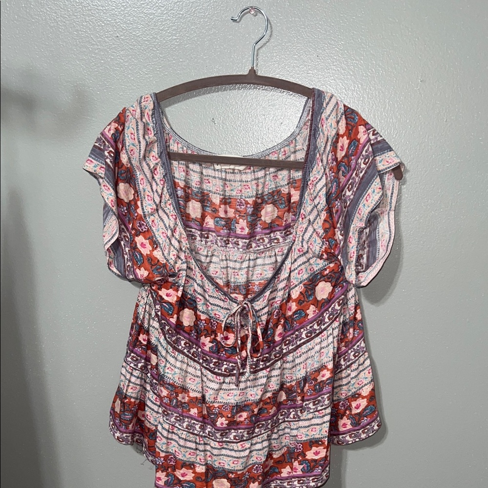 Lucky Brand Multicolor Floral Blouse